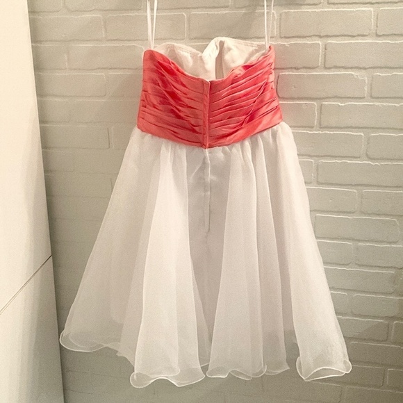 NWT JJ’S House Dress Babydoll Prom Gown Strass Organza Strapless Ruched Size S - Picture 14 of 16